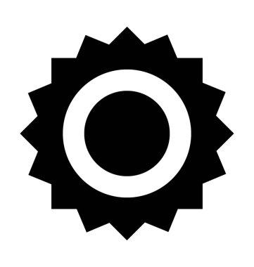 Parlak rozet düz vektör simgesi