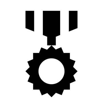 Madalya düz vektör simgesi