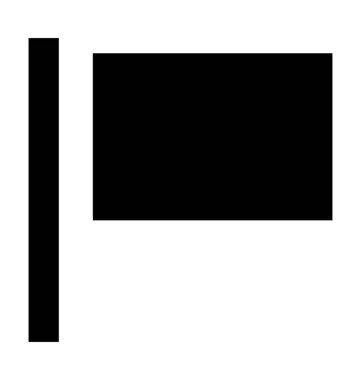 Bayrak Düz Vektör Simgesi