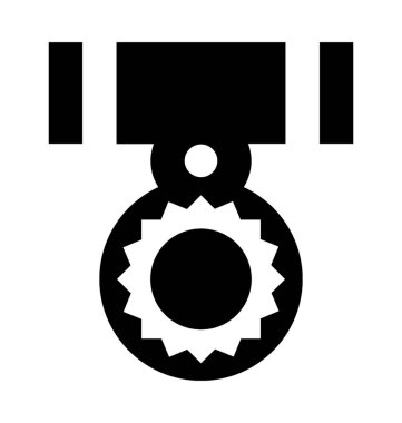 Madalya düz vektör simgesi