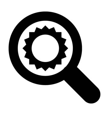 Büyüteç düz vektör simgesi