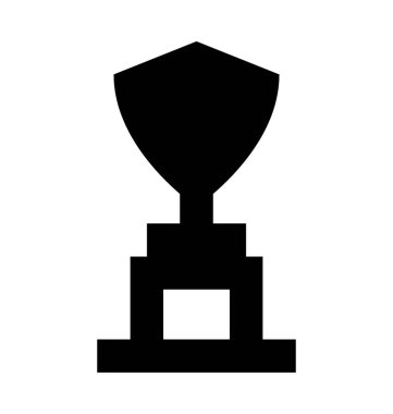 Kalkan şekli kupa düz vektör simgesi