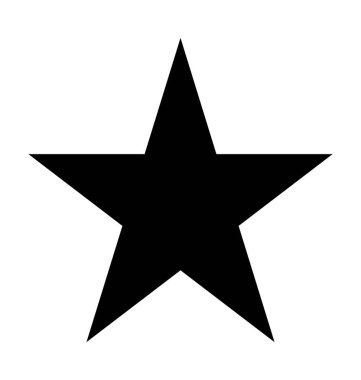 yıldız düz vektör simgesi