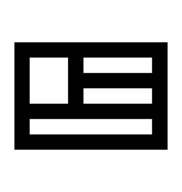 kimlik kartı düz vektör simgesi