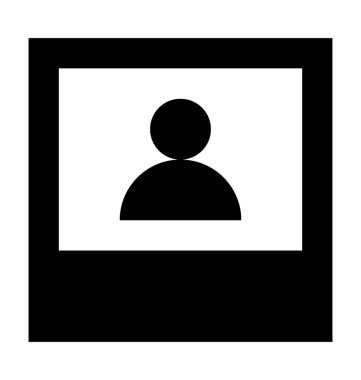 Düz vektör simge fotoğraf