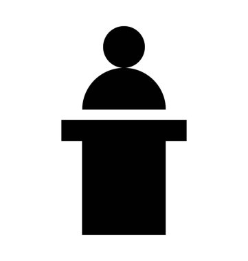 Duyuru düz vektör simgesi