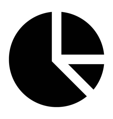 Pasta grafiği düz vektör simgesi