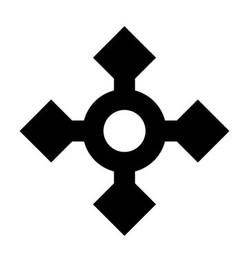 Geometrik tasarım düz vektör simgesi