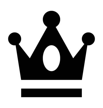 taç düz vektör simgesi