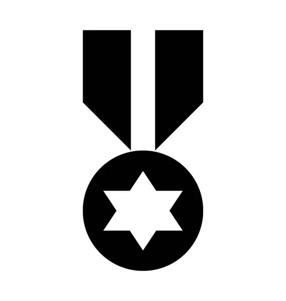 Star Medal Flat Vector Icon — Stock Vector