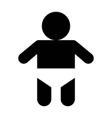 bebek düz vektör simgesi