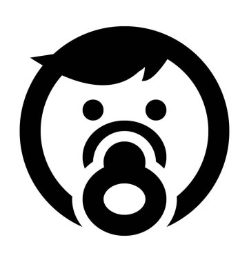 bebek düz vektör simgesi