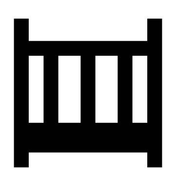 Beşik düz vektör simgesi