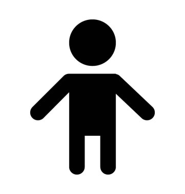 Çocuk düz vektör simgesi