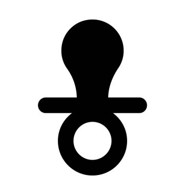 Emzik düz vektör simgesi