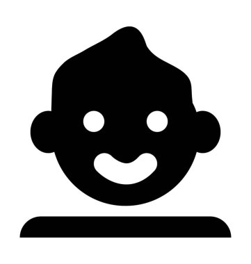 bebek düz vektör simgesi