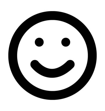 Gülen düz vektör simgesi