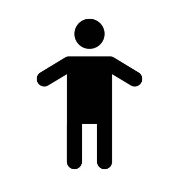 Adam düz vektör simgesi