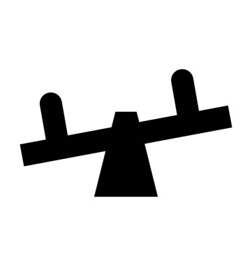 Tahterevalli düz vektör simgesi