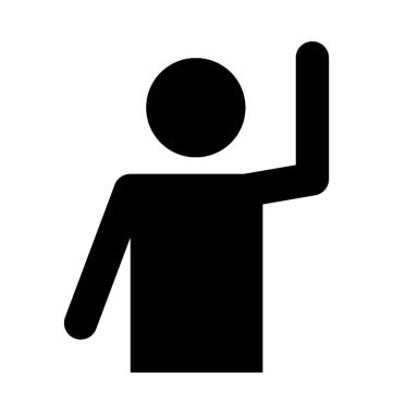 Adam düz vektör simgesi