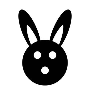 tavşan düz vektör simgesi