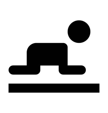 Gezinme bebek düz vektör simgesi