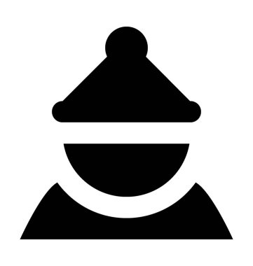 Bebek siluet düz vektör simgesi