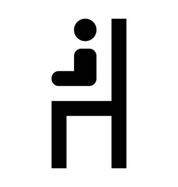 Bebek koltuğu düz vektör simgesine