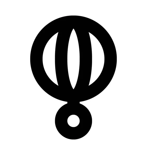 Skallra Platt Vektor Symbol — Stock vektor