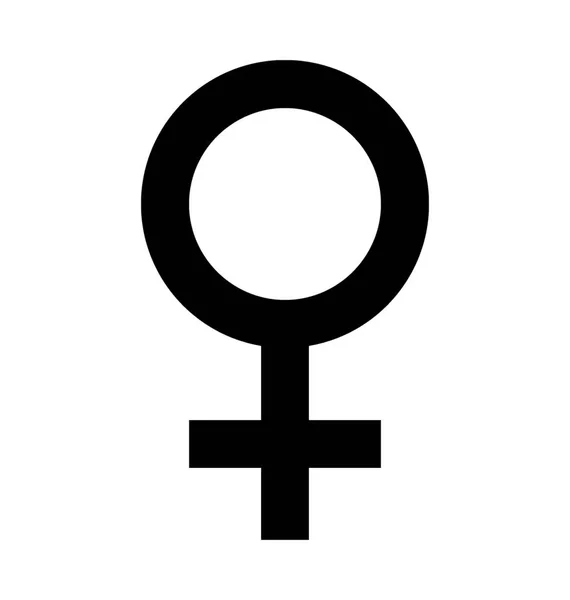 Vrouwelijke Teken Platte Vector Icon — Stockvector