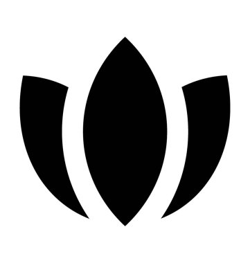 Lotus düz vektör simgesi