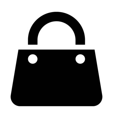 Kadın çantayı düz vektör simgesi