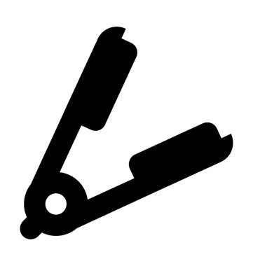 Saç Düzleştirici düz vektör simgesi