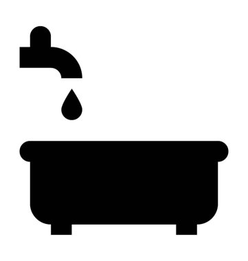 Küvet Düz Vektör Simgesi