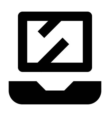 Ayna düz vektör simgesi