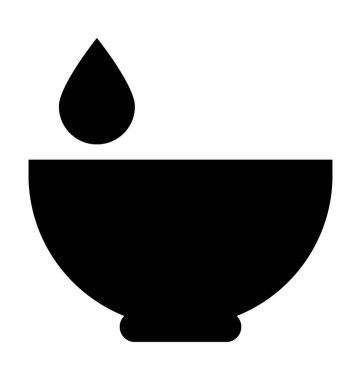 Aromaterapi ışık düz vektör simgesi