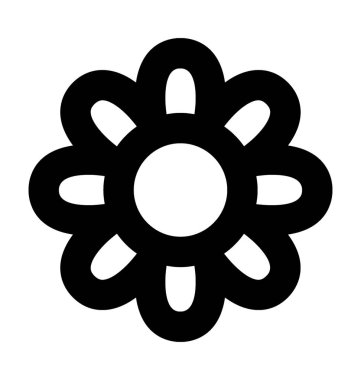 Çiçek Düz Vektör Simgesi