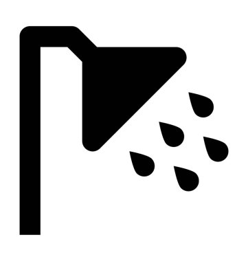 Duş düz vektör simgesi