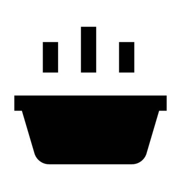 Buğulanmış su düz vektör simgesi