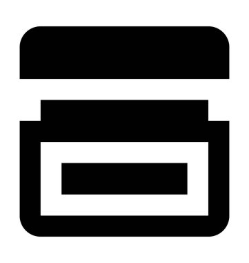 Krem kavanoz düz vektör simgesi