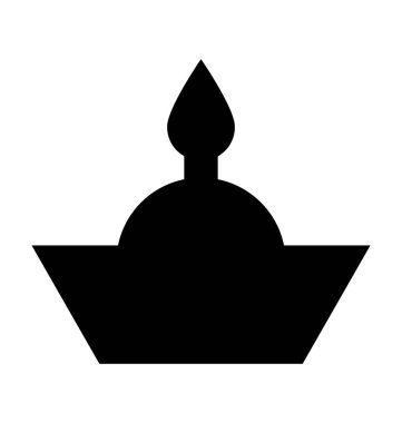 Aromaterapi ışık düz vektör simgesi