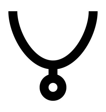 Kolye düz vektör simgesi