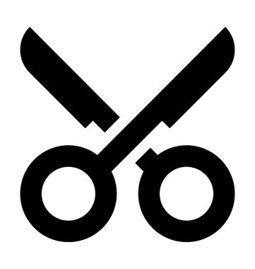 makas düz vektör simgesi