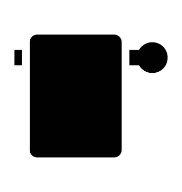 Havlu demiryolu düz vektör simgesi