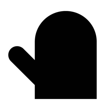 Mitten düz vektör simgesi