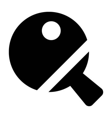 Tenis yarasa düz vektör simgesi 