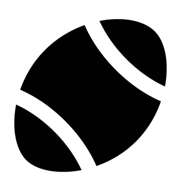 Rugby düz vektör simgesi 