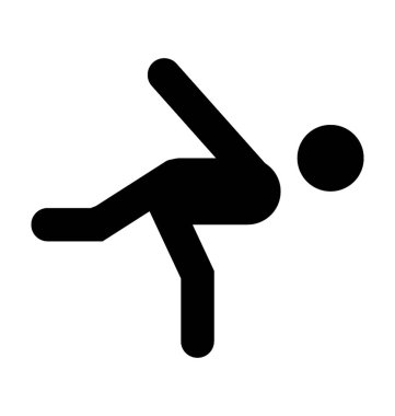 Runner düz vektör simgesi 