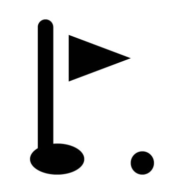 Golf Sahası düz vektör simgesi 