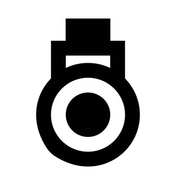 Madalya düz vektör simgesi 